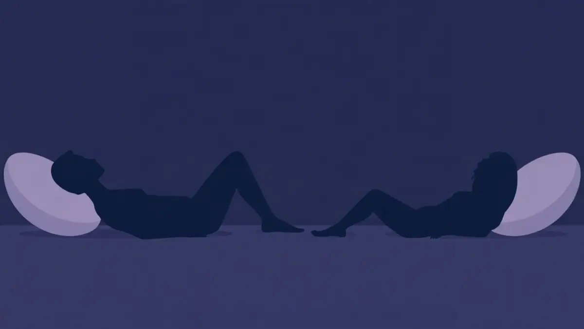 Abstract illustration representing best sleeping position what the trade-offs are